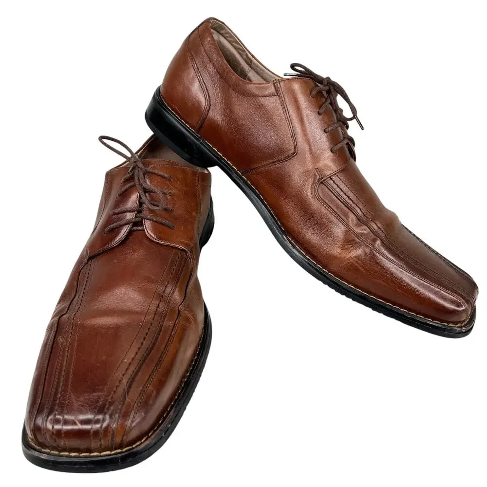 Stacy Adams Lace Up Dress Shoes Brown 15M